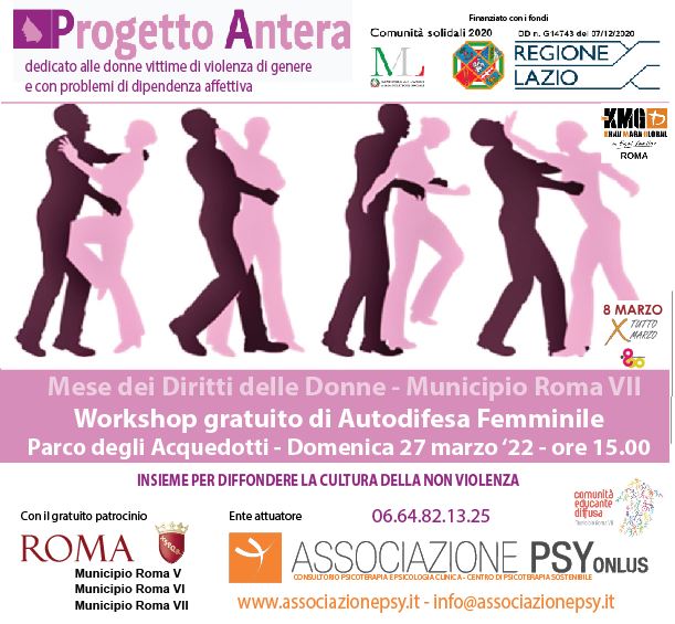 Mese dei Diritti delle Donne Municipio Roma VII- Progetto Antera – Workshop Autodifesa Femminile –